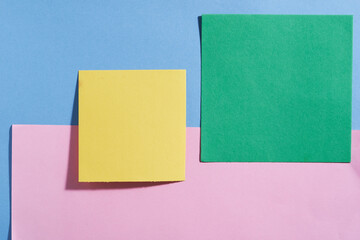 blank colorful note paper for copy space