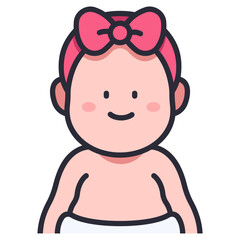 baby girl icon