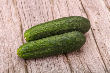 Ripe organic natural green cucumber