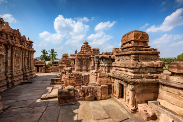 The Virupaksha Temple at Pattadakal temple complex, Karnataka, India - obrazy, fototapety, plakaty