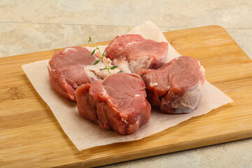 Raw pork tenderloin for cooking