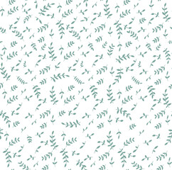 Small leaves quartet continuous pattern vector illustration background art clothing