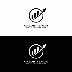 Credit repair logo idea. 
credit repair business. 
repair logo design. 
money repair logo vector	

