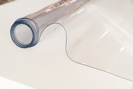 Transparent thick PVC film to protect the table or countertop.