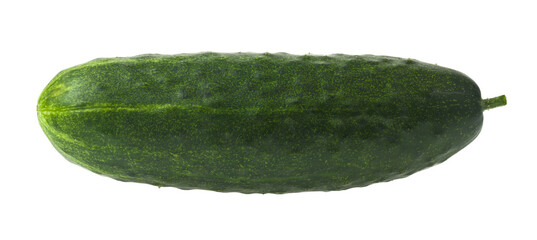 Green cucumber isolated on white background.