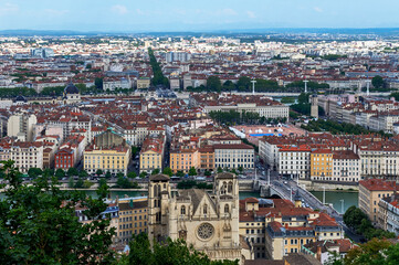 Obraz premium Aerial view on Grenoble city