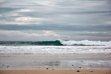 warm waves of the pacific ocean of the mexican coast