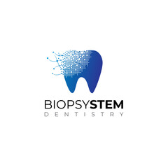 biopsy system logo, abstract Process of removing tissue tooth vector