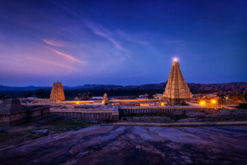 Stunning view at Sree Virupaksha Temple, Hampi, Karnataka, India