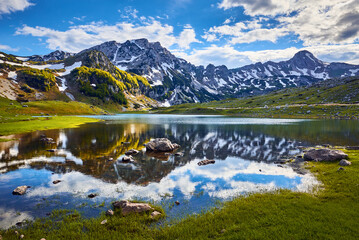 Mountain lake nature landscape.