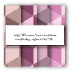 Pink Geometric Pattern Pack - Scrapbooking Papers - Craft Papers - Journaling Papers - Wallpaper - Textile