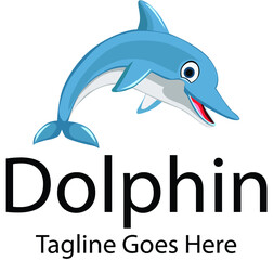 Jumping dolphin Logo Design