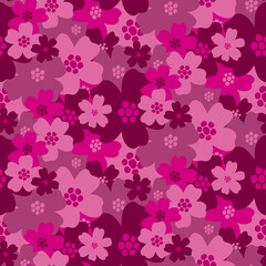 Seamless pattern floral flower abstract.Botanical vintage nature background.Print fashion textile.