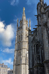 Saint Andre Cathedral on Place Pey-Berland in Bordeaux. Bordeaux, Nouvelle-Aquitaine, France.