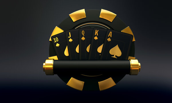 casino poker baccarat blackjack set card 3d render 