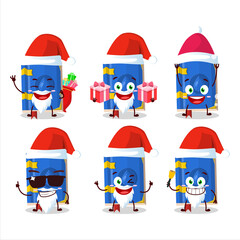 Santa Claus emoticons with water book of magic cartoon character