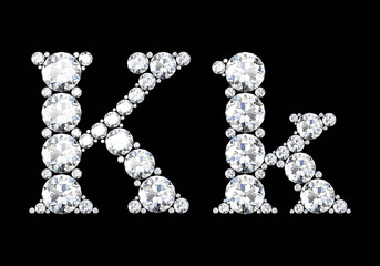 diamond letters with gemstones (high resolution 3D image)