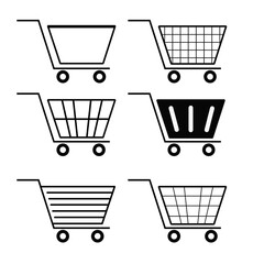 shopping cart illustration vector set