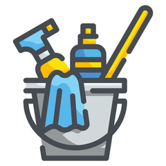 bucket line icon