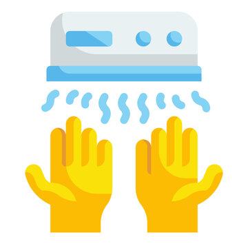 hand dryer flat icon
