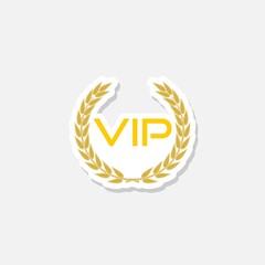 VIP premium icon isolated on gray background