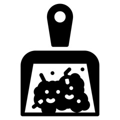 dustpan glyph icon