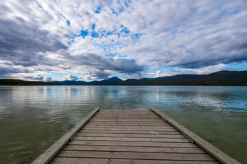 wooden pier on the lake