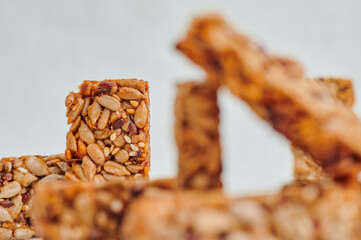 Kozinaki compositions on white background. High quality photo