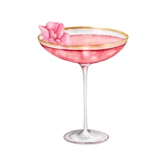 Foto op Plexiglas Watercolor fruit cocktails drink for summer party  © alinaosadchenko