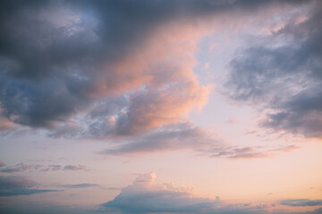 Sunset sky background, Orange Sunset Sky. Beautiful Sky