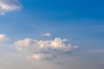 White clouds on the blue sky
