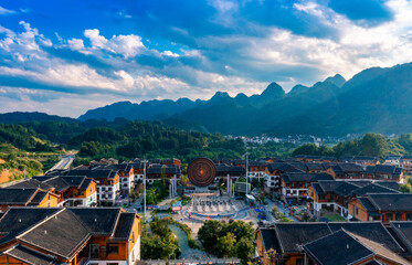 Fototapeta na wymiar Mengliu Town, xiaoqikong scenic spot, Libo County, Guizhou Province, China