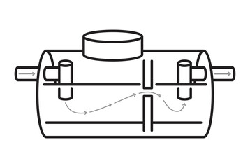 Septic tank icon - storage of wastewater