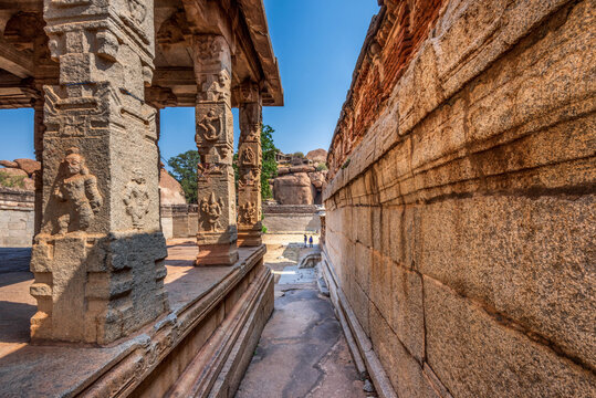 Malyavanta Raghunatha Temple at the ancient city of Vijayanagara, Hampi, Karnataka, India,