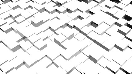 キューブ アブストラクト ジオメトリ モノクロ [別Verあり]