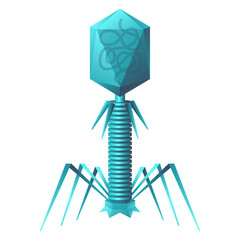 3D complex virus - moonlander shaped structure