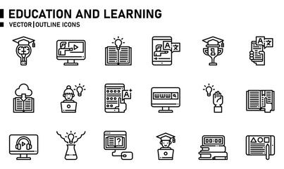 Education and Learning icon for website, application, printing, document, poster design, etc.