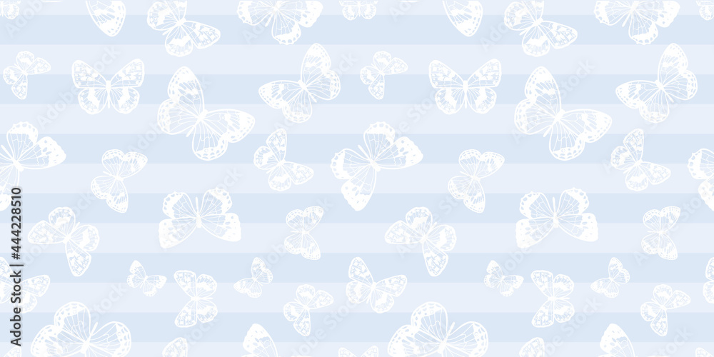 Poster Butterfly seamless repeat pattern background
