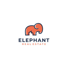 Modern and minimalist Elephant Real Estate Logo Design Inspiration