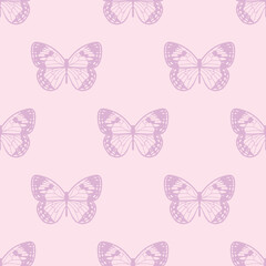 Butterfly seamless repeat pattern background