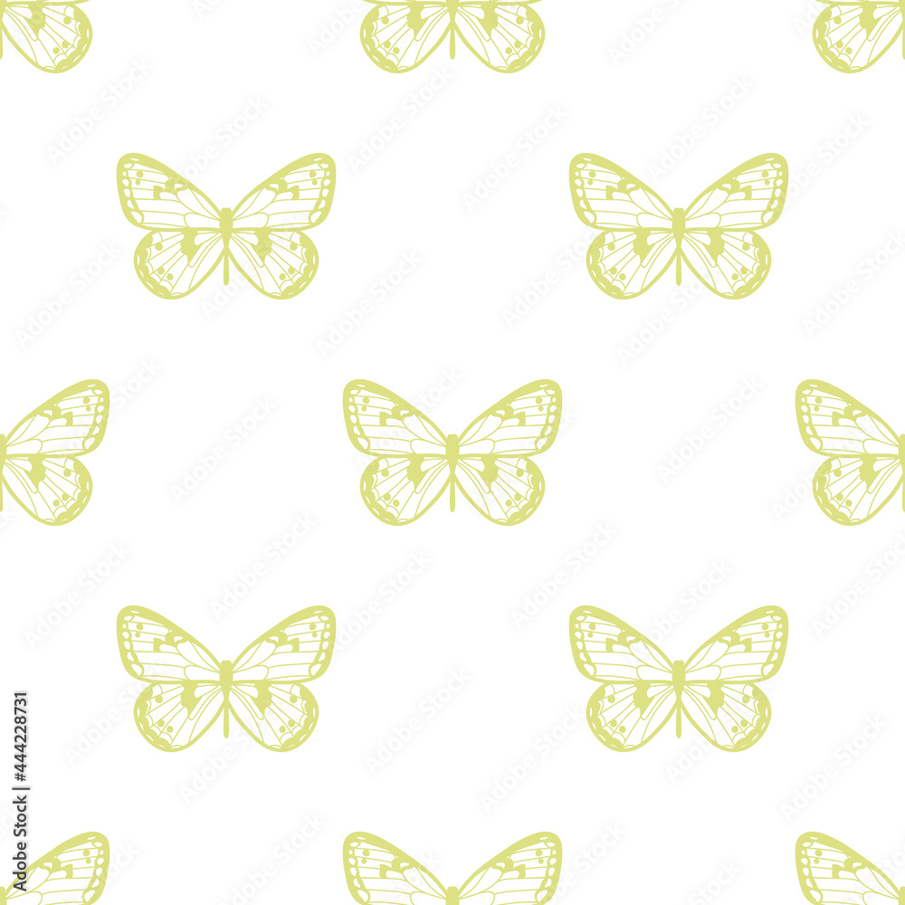 Poster Butterfly seamless repeat pattern background