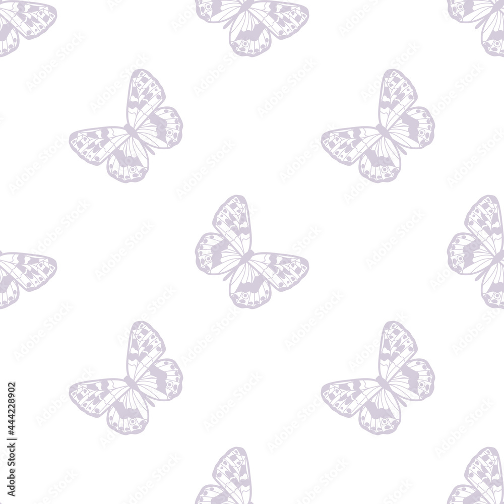 Poster Butterfly seamless repeat pattern background