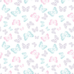 Butterfly seamless repeat pattern background