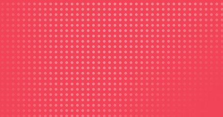 Rows of dots moving against red background