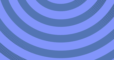 Circles forming in hypnotic motion against blue background