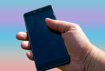 mobile phone in hand