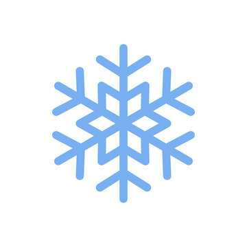 recommend clip art: Snowflake blue icon isolated on white background. Vector illustration.