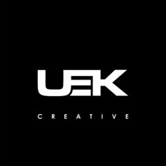 UEK Letter Initial Logo Design Template Vector Illustration