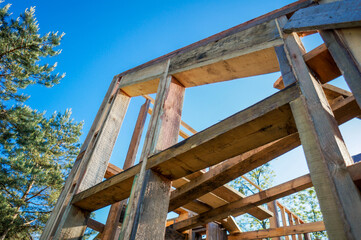 Obraz premium New home construction framing