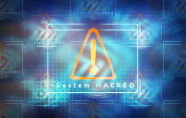 digital background, a information on a popup, system hacked 3d-illustration